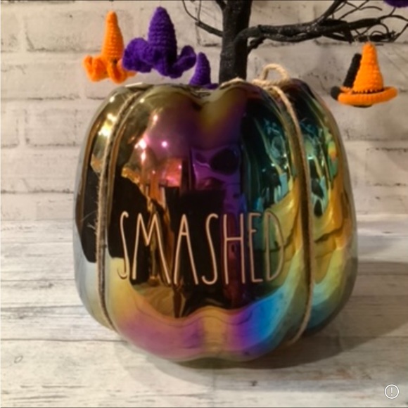 Rae Dunn Ceramic Smashed Luster Pumpkin Planter - Picture 2 of 6